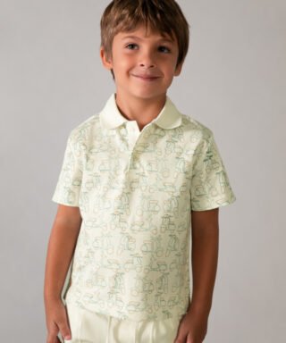 Polo estampado de ´Vespas´ BLANCO ROTO