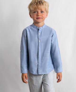 Conjunto de camisa y bermuda chino AZUL