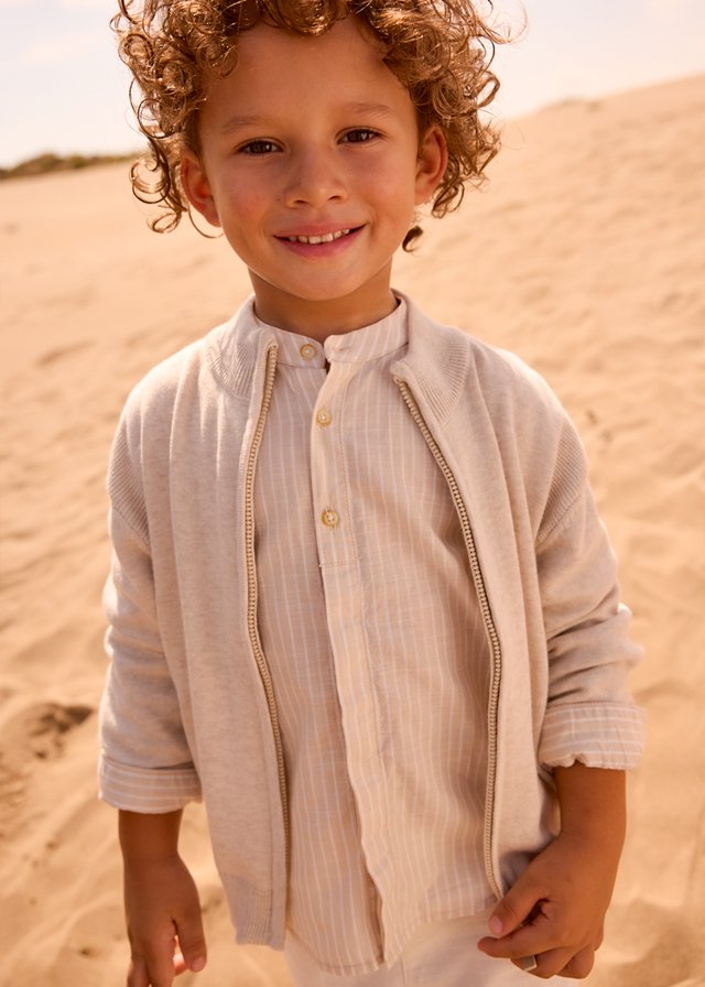 Chaqueta de punto con cremallera BEIGE 2 Chaqueta de punto con cremallera BEIGE