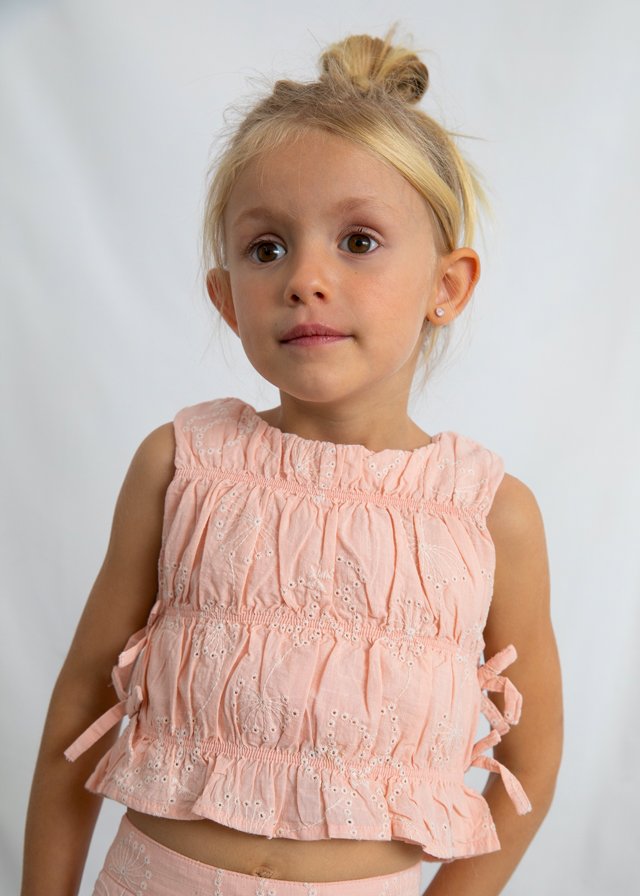 Conjunto de top y pantalón SALMÓN 4 Conjunto de top y pantalón SALMÓN - Imagen 2