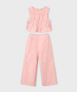 Conjunto de top y pantalón SALMÓN 11 26 03592 077 L 4Carla Lozano armario de macarena penaranda