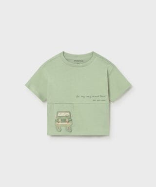 Camiseta m/c con todoterreno VERDE MATCHA