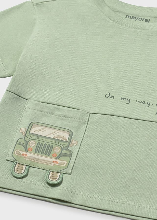 Camiseta m/c con todoterreno VERDE MATCHA 4 Camiseta m/c con todoterreno VERDE MATCHA - Imagen 2
