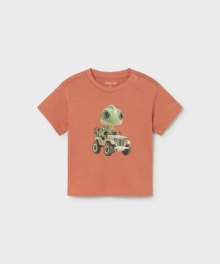 Camiseta m/c con camaleón NARANJA