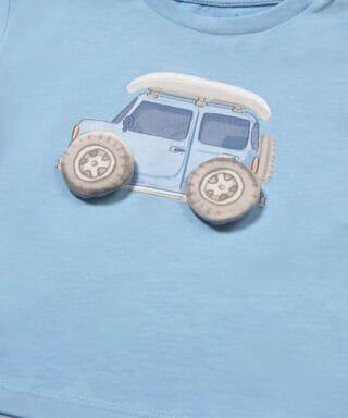 Camiseta m/c con todoterreno CELESTE - Imagen 2