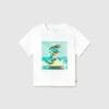 Camiseta m/c con cocodrilo BLANCO
