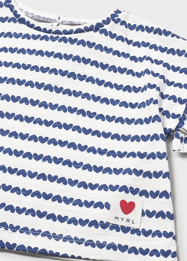 Camiseta m/c con corazones BLANCO Y MARINO 7 Camiseta m/c con corazones BLANCO Y MARINO - Imagen 5