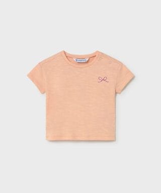 Camiseta m/c con lazos MANDARINA