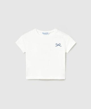 Camiseta m/c con lazos BLANCO