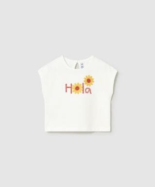 Camiseta ´Hola´ BLANCO ROTO