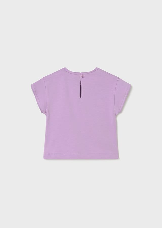 Camiseta m/c con tulipán LILA 5 Camiseta m/c con tulipán LILA - Imagen 3