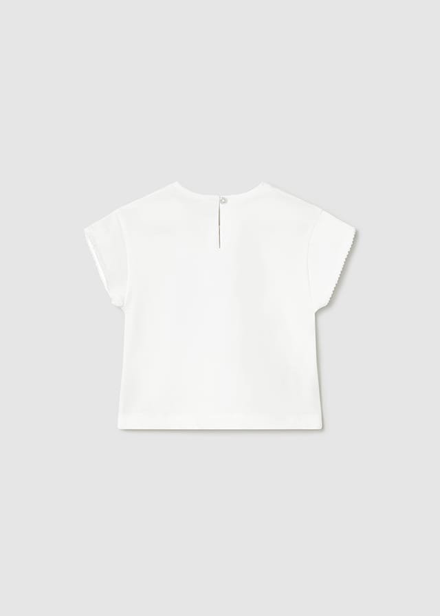 Camiseta m/c con mariposa BLANCA 5 Camiseta m/c con mariposa BLANCA - Imagen 3