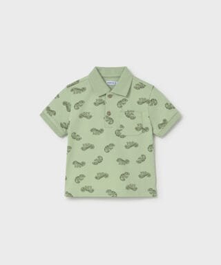 Polo m/c con camaleones VERDE MATCHA