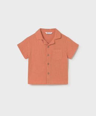 Camisa m/c de bambula NARANJA
