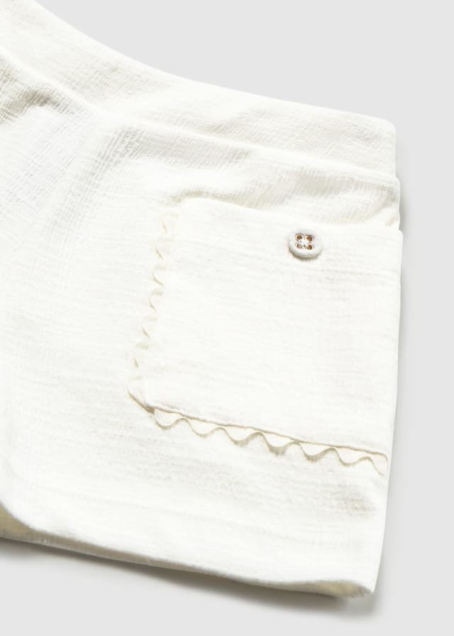 Short de talle alto BLANCO ROTO 4 Short de talle alto BLANCO ROTO - Imagen 2