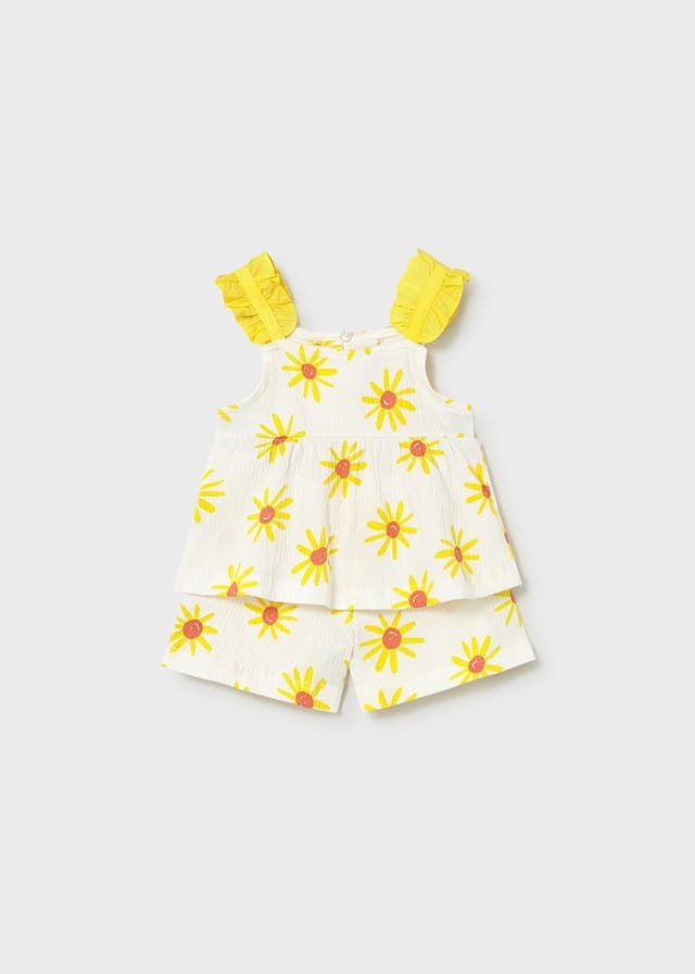 Conjunto 2 piezas de girasoles BLANCO Y AMARILLO 3 Conjunto 2 piezas de girasoles BLANCO Y AMARILLO