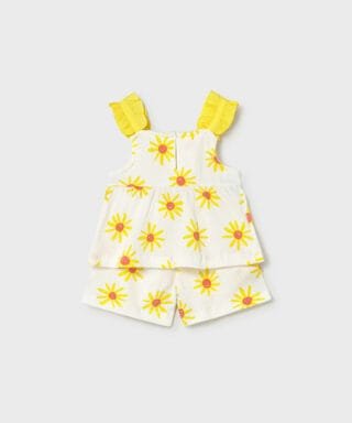 Conjunto 2 piezas de girasoles BLANCO Y AMARILLO 7 26 01207 052 L 5Carla Lozano armario de macarena penarandaCarla Lozano armario de macarena penaranda mayoral