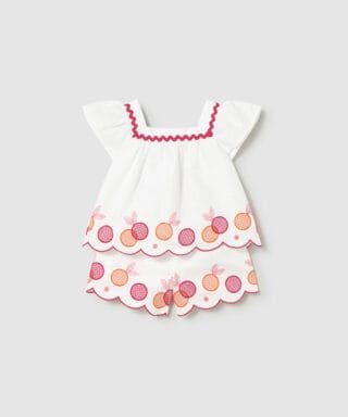 Conjunto 2 piezas de frutas BLANCO