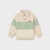 Sudadera tipo polo con todoterreno VERDE MATCHA Y BEIGE