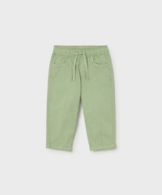 Pantalón largo recto tipo jogger VERDE MATCHA