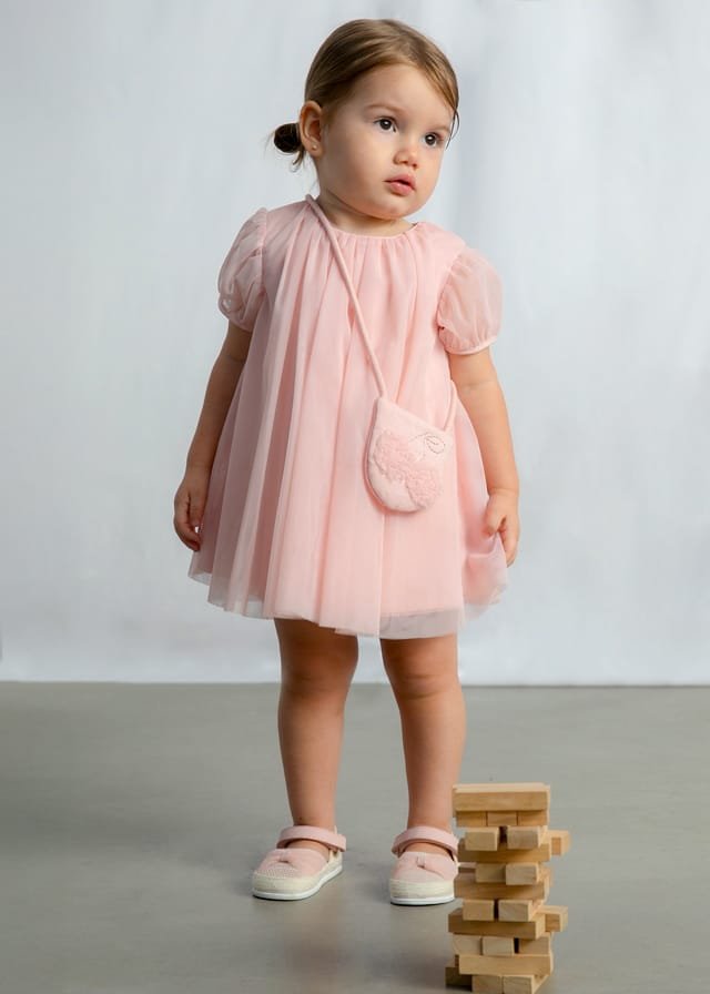 Vestido de tul con bolso ROSA 4 Vestido de tul con bolso ROSA - Imagen 2
