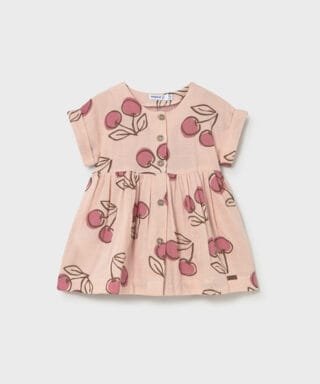 Vestido con cerezas ROSA MAQUILLAJE