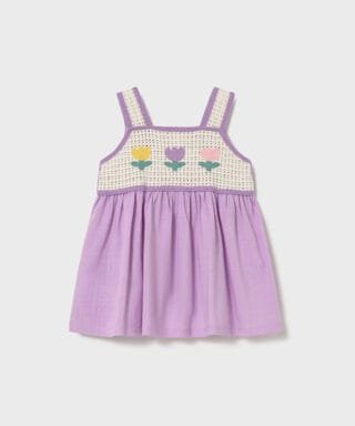 Vestido combinado con crochet LILA