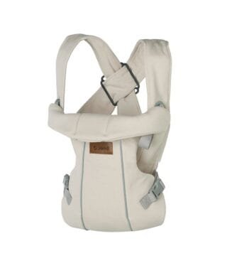 Mochila portabebé ergonómica DUAL SAND 9 mochila para bebe dual beige 2Carla Lozano armario de macarena penaranda mayoral