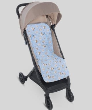 Colchoneta de silla universal reversilble con animales AZUL