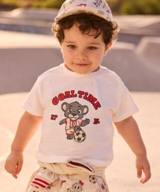 Camiseta m/c animal futbolista BLANCO ROTO
