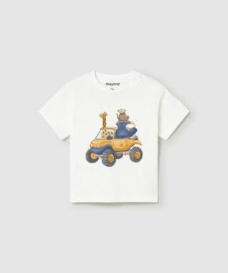Camiseta m/c con animales BLANCO ROTO