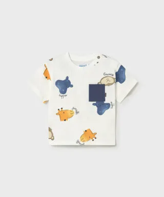 Camiseta m/c con animales BLANCO