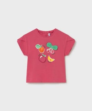 Camiseta m/c con frutas FUCSIA