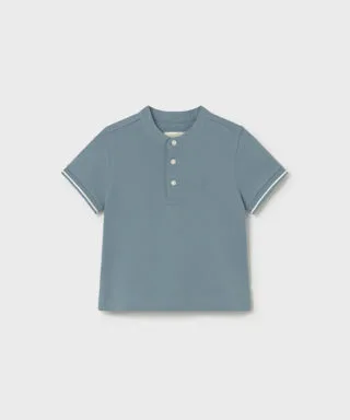 Polo m/c con cuello mao PETRÓLEO