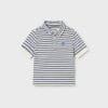 Polo m/c de rayas con animales BLANCO Y MARINO