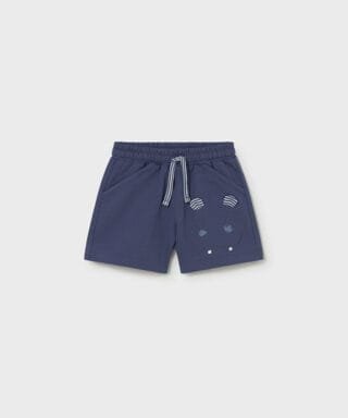 Pantalón corto con hipopótamo MARINO