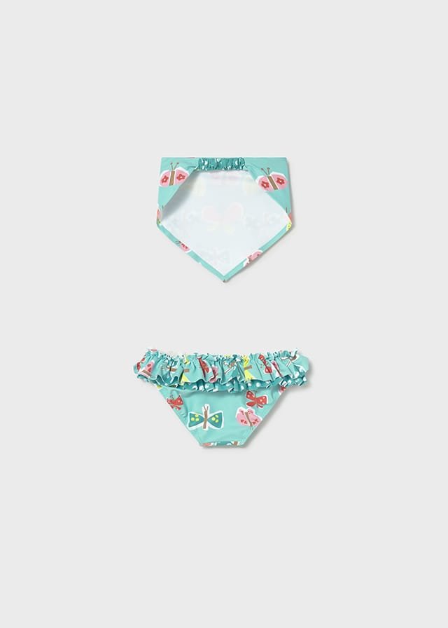Braguita con pañuelo estamapado de mariposas TURQUESA 5 Braguita con pañuelo estamapado de mariposas TURQUESA - Imagen 3