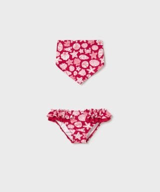 Braguita con pañuelo estamapado de mar ROJO