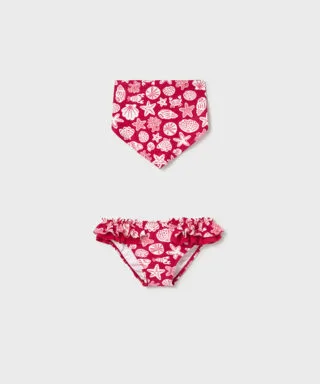 Braguita con pañuelo estamapado de mar ROJO