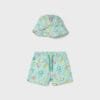 Conjunto de bañador y gorro reversible piscina AGUAMARINA