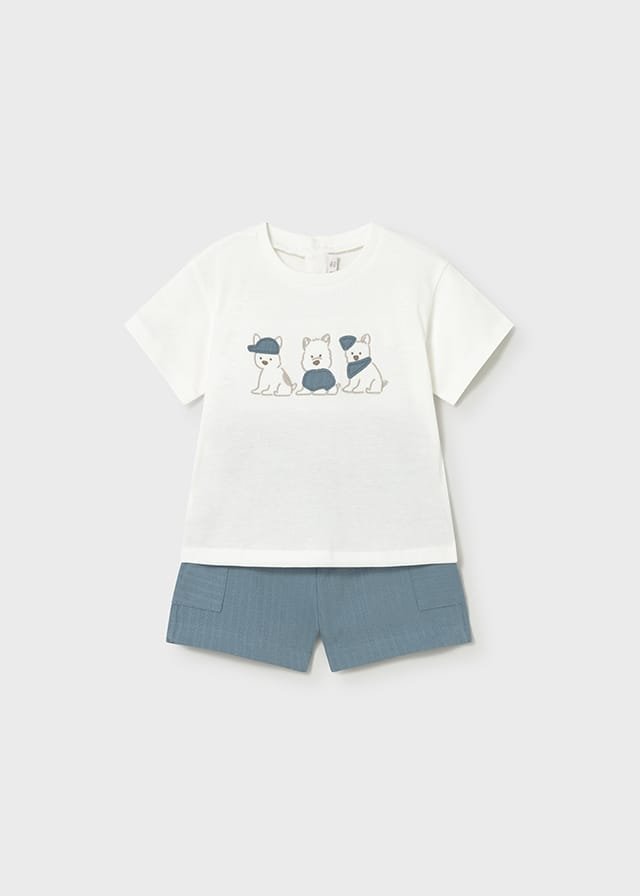 Conjunto 2 piezas de perritos BLANCO Y PETRÓLEO 3 Conjunto 2 piezas de perritos BLANCO Y PETRÓLEO