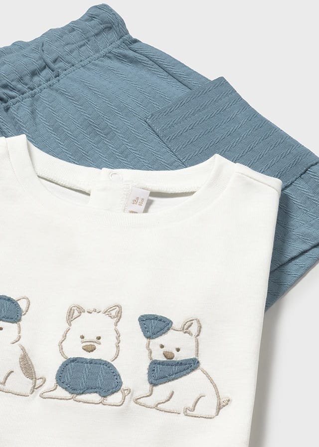 Conjunto 2 piezas de perritos BLANCO Y PETRÓLEO 4 Conjunto 2 piezas de perritos BLANCO Y PETRÓLEO - Imagen 2