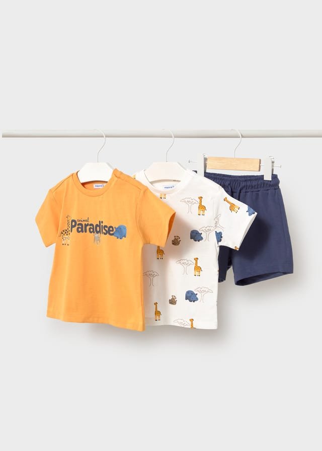 Conjunto 3 piezas de animales AMARILLO Y MARINO 3 Conjunto 3 piezas de animales AMARILLO Y MARINO