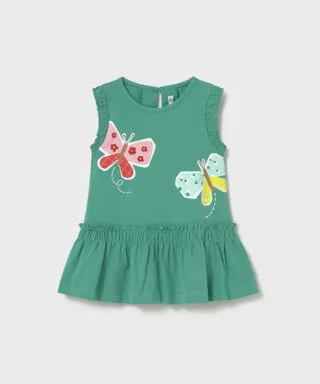 Vestido con mariposas VERDE