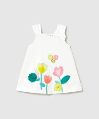 Vestido de flores BLANCO