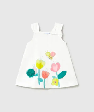 Vestido de flores BLANCO