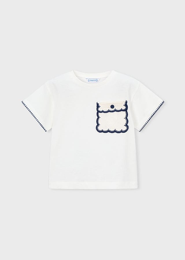 Camiseta m/c con bolsillo de punto BLANCO ROTO 4 Camiseta m/c con bolsillo de punto BLANCO ROTO - Imagen 2
