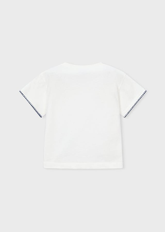Camiseta m/c con bolsillo de punto BLANCO ROTO 6 Camiseta m/c con bolsillo de punto BLANCO ROTO - Imagen 4