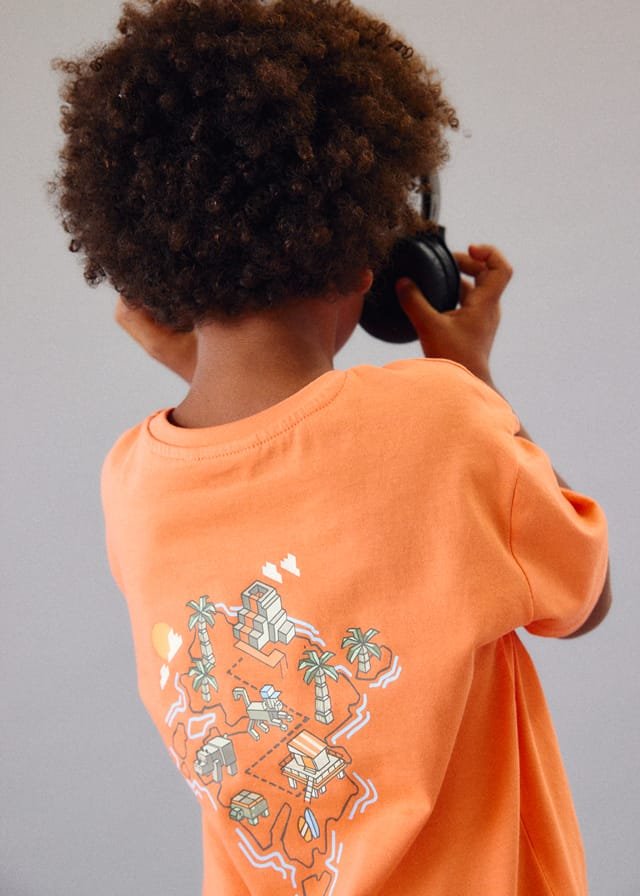 Camiseta m/c con dibujo ´Playmobil´ NARANJA 3 Camiseta m/c con dibujo ´Playmobil´ NARANJA - Imagen 2