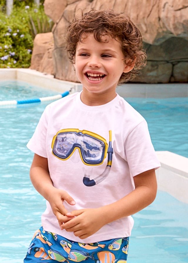 Camiseta m/c con gafas de buceo BLANCO 3 Camiseta m/c con gafas de buceo BLANCO